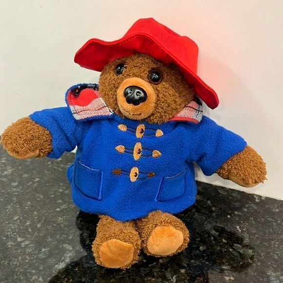 Paddington Bear 🐻  10” Plush Red Hat Blue Coat - Picture 1 of 7